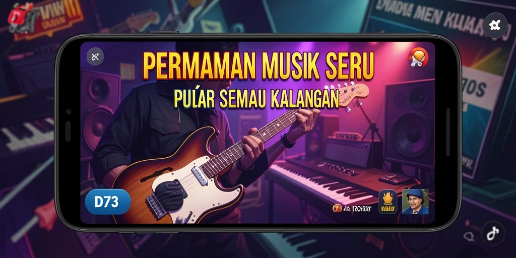Tampilan gameplay D73 yang menarik dan interaktif.
