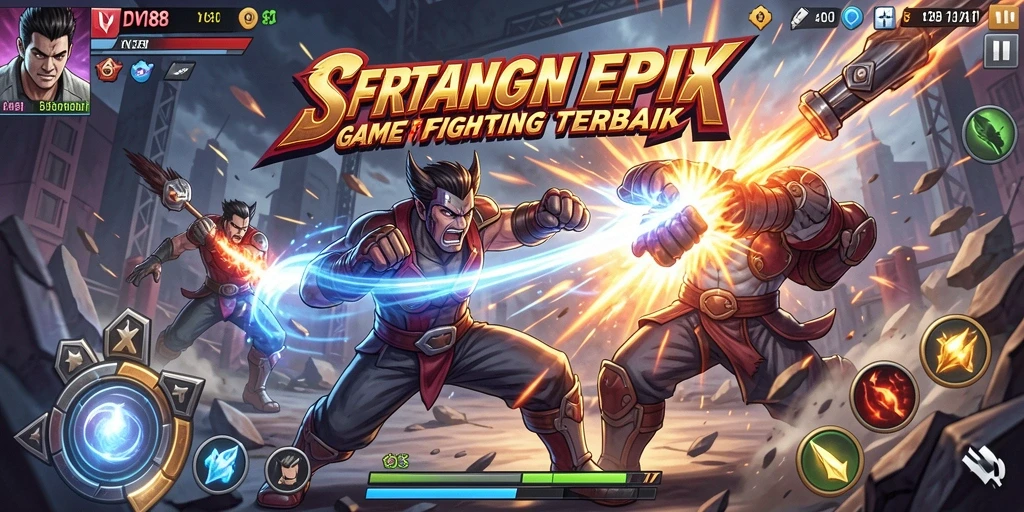Tampilan seru dari gameplay Fighting yang mendebarkan di DV188.