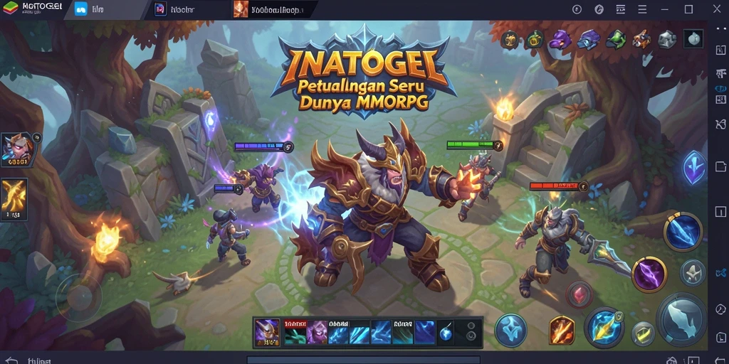 Tampilan gameplay INATOGEL yang epik dengan aksi pertempuran seru.