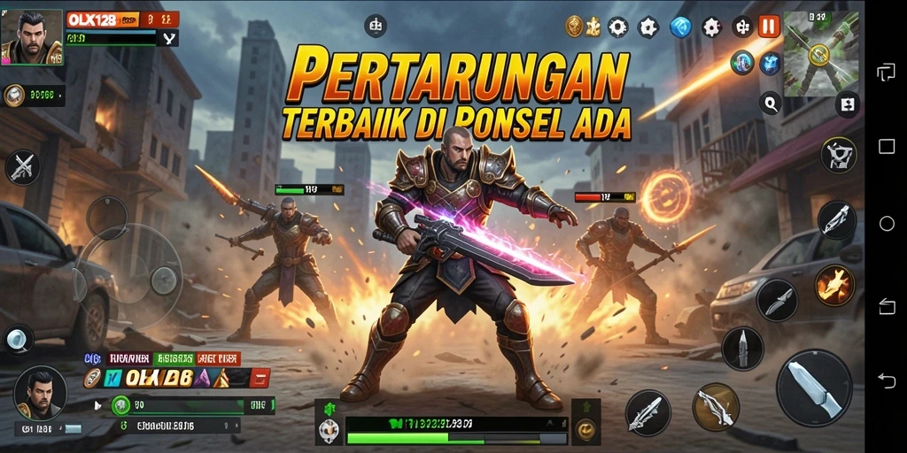 Tampilan menakjubkan dari gameplay pertarungan OLX128.