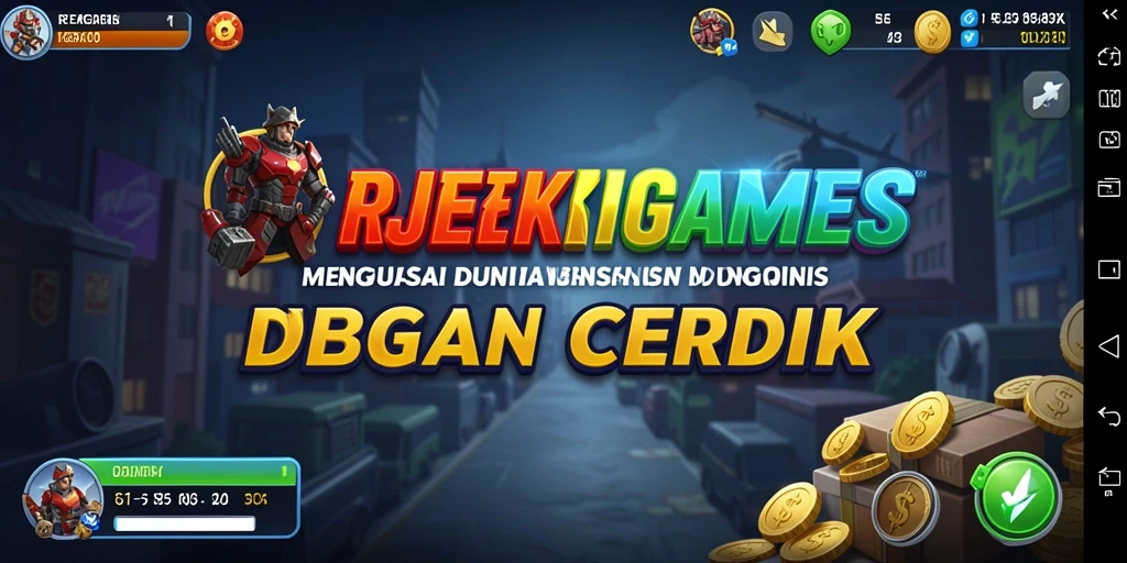 Tampilan gameplay yang menggambarkan manajemen bisnis di REJEKIGAMES.