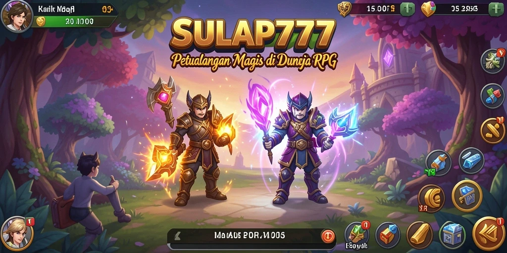 Tangkapan layar gameplay RPG SULAP777 yang memukau.
