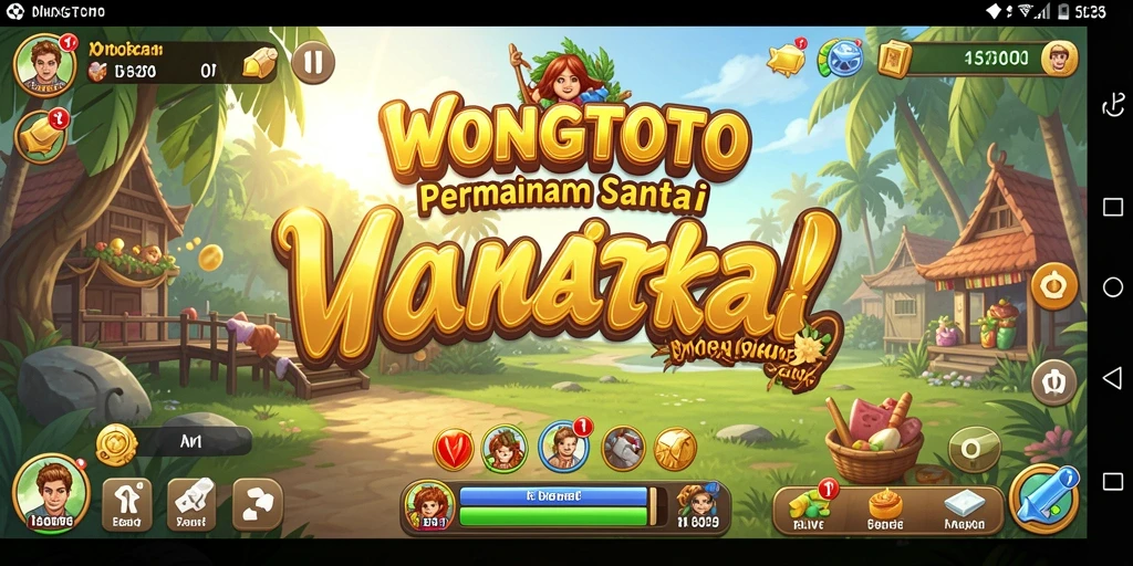 Screenshot gameplay WONGTOTO menampilkan suasana permainan yang ceria dan interaktif.