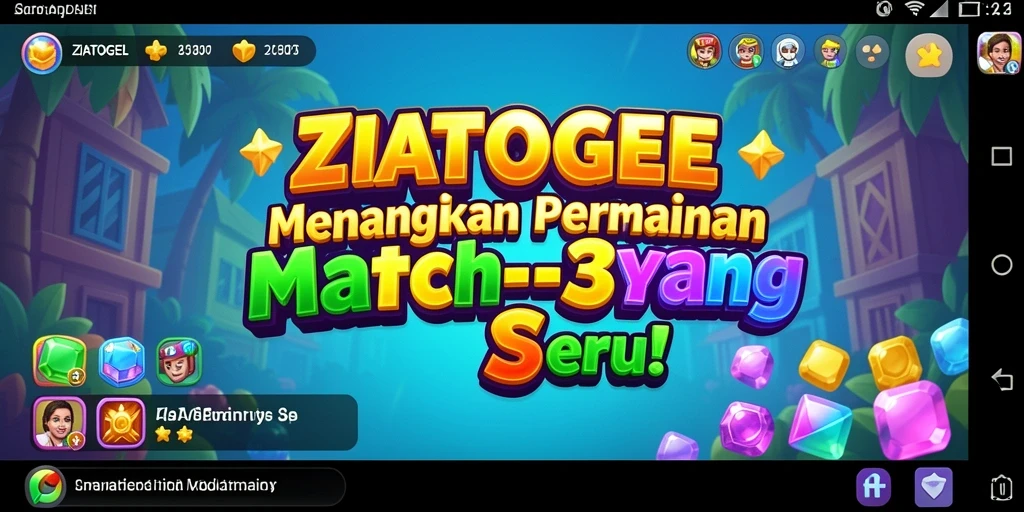 Tampilan gameplay seru ZIATOGEL dalam kategori Match-3.